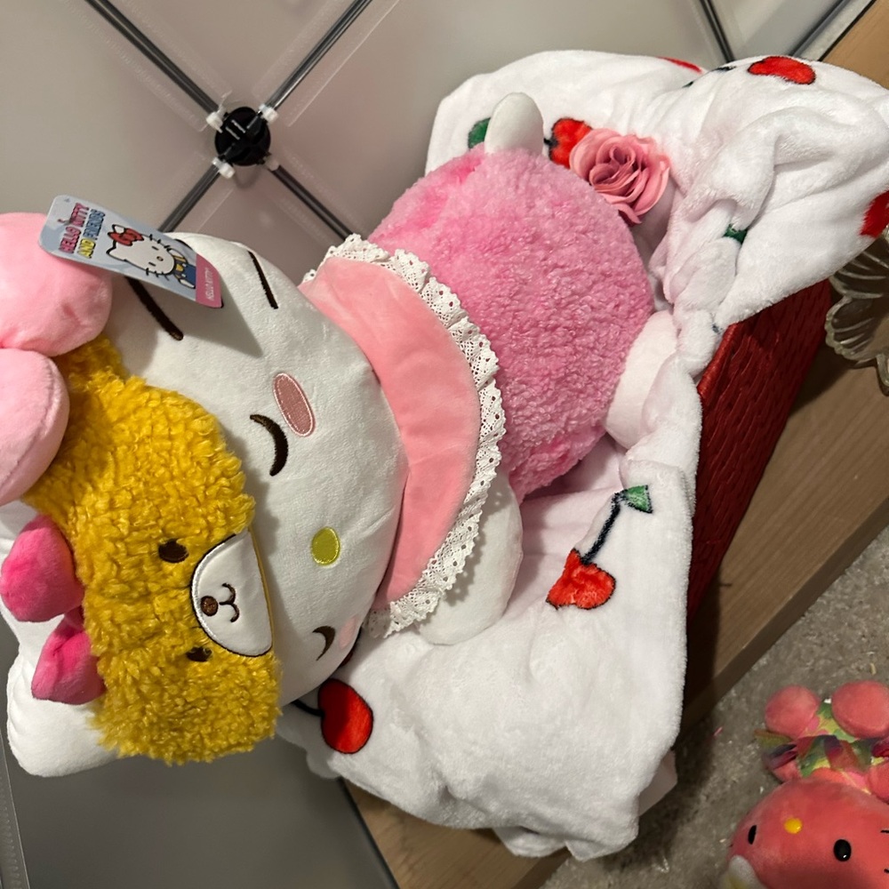 Hello Kitty Pink and Yellow Plush Accessory